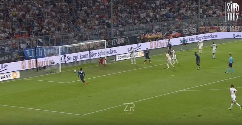 Griezmann caught napping.